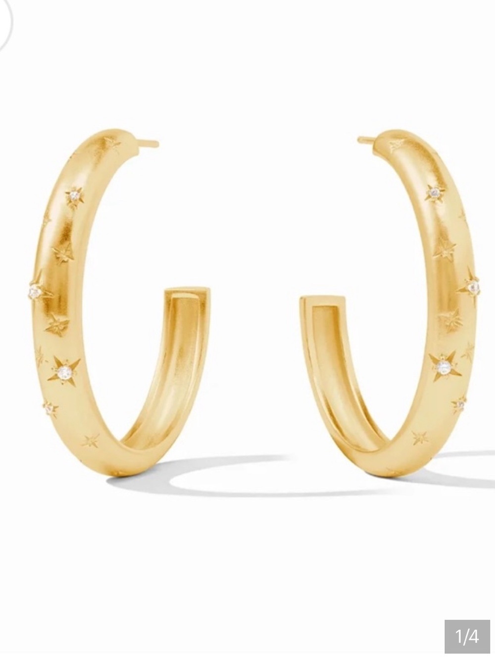 Julie Vos Luna Large Stone Hoop - Cubic Zirconia